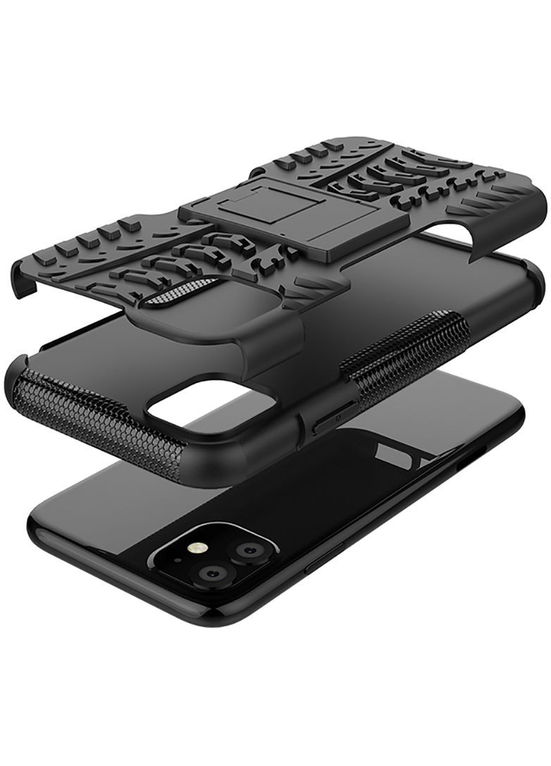 Чехол-накладка Dazzle Kickstand 2 in 1 Case Apple iPhone 11 Black Toto (301783945)