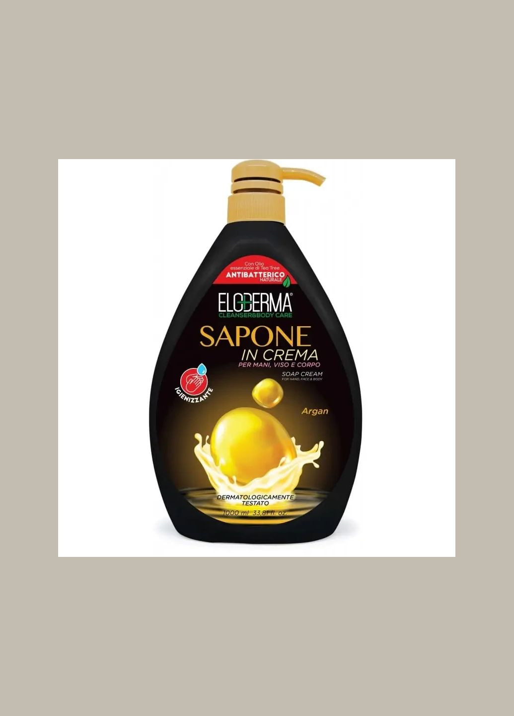 Жидкое крем-мыло антибактериальное Арган 1000 ml Eloderma (338437460)