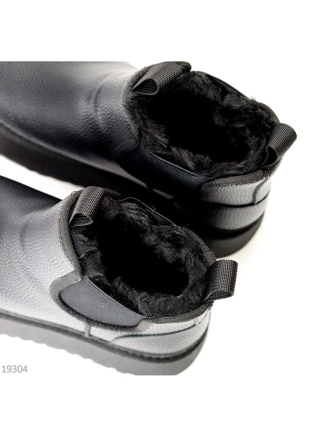 233 УГГИ Черные Кожаные на резинке KDSL (306557607)