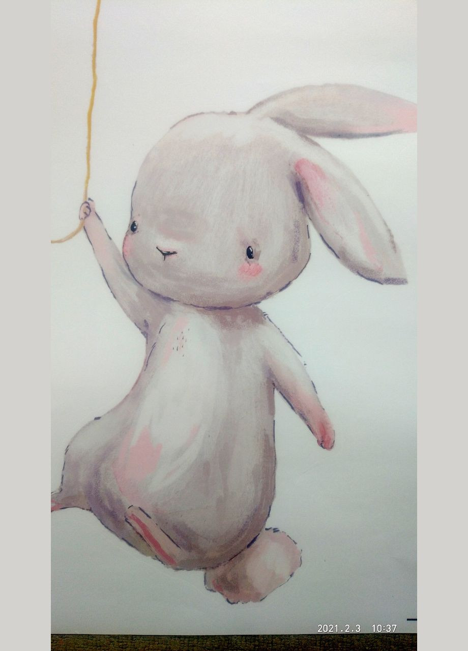 Виниловая наклейка на стену Зайчонок на воздушном шарике (лист 30 х 60 см) Б1946 No Brand (302241833)