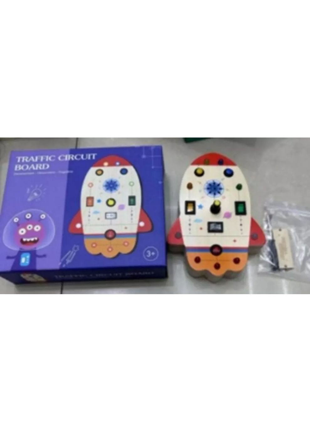 Деревянный развивающий бизиборд для детей, игрушка-пазл с обучающими элементами - No Brand C15021 (371928598)