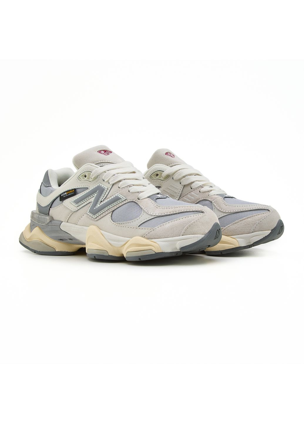 Серые демисезонные кроссовки мужские new balance 9060 cordura beige grey нью беланс 9060 No Brand