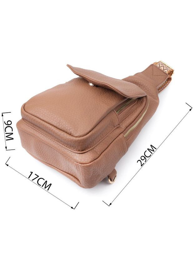 Сумка жіноча планшет для документів рюкзак слінг в дорогу сумочка для телефону Коричневий 34824 Vintage (332612600)