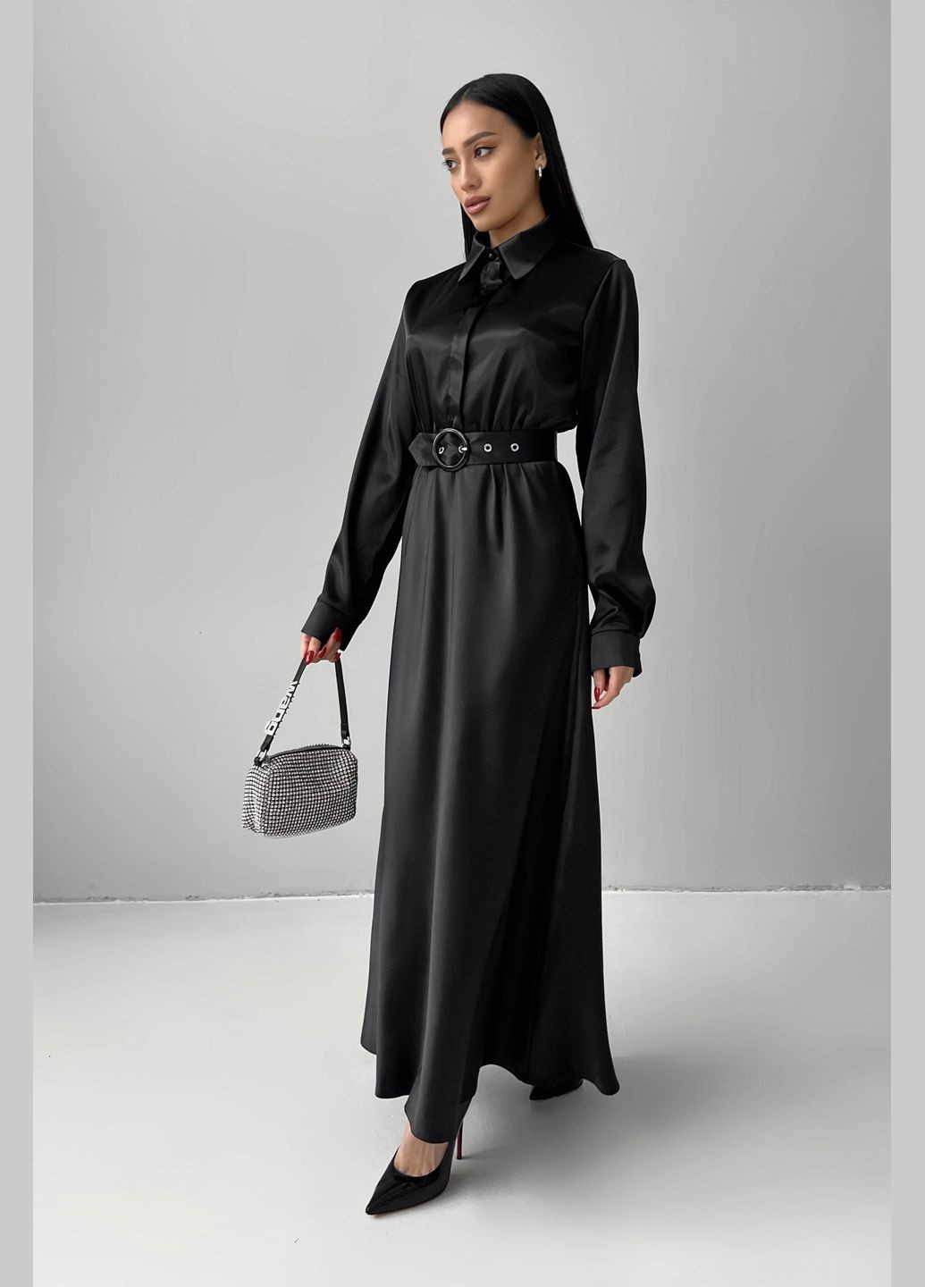 Черное деловое, повседневный, праздничный, вечернее платье Liton