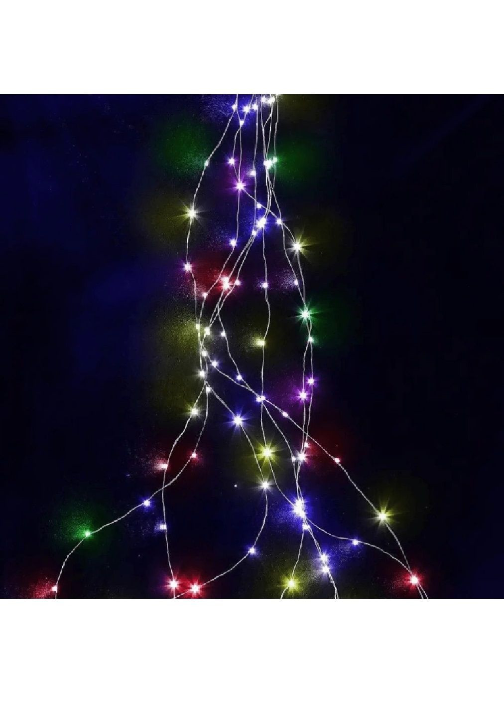 Светодиодная гирлянда внутренняя конский хвост водопад на елку с работой от сети 3 м 600LED (478619-Prob) Разноцветная Unbranded (307437891)