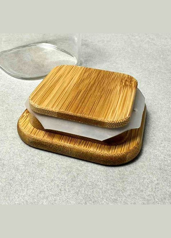 Великий набір скляних ємностей для спецій у дерев'яному боксі + наклейки, 13 предметів Hell (303211270)