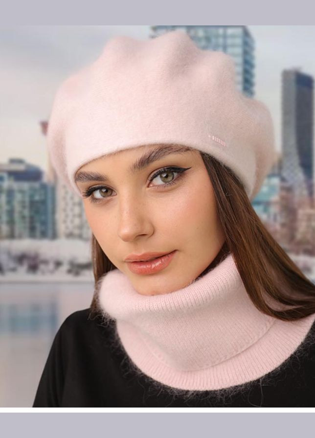 Берет вязаный женский + баф комплект Braxton Христина (314859911)