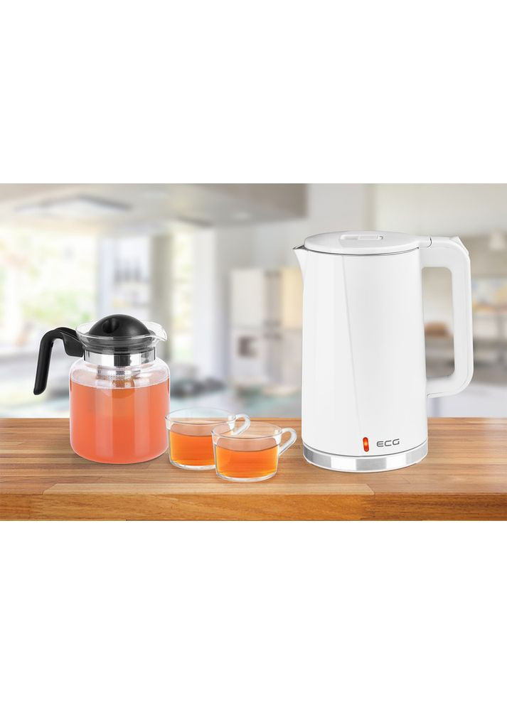 Електрочайник EСG Safe to Touch RK 1702 White 1.7 л білий ECG (364835872)