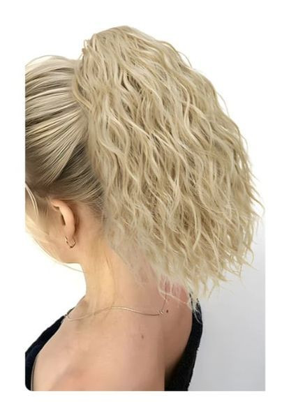 Накладний хвіст хвилястий на крабі шиньйон термоволокно 30 см No Brand (364551114)