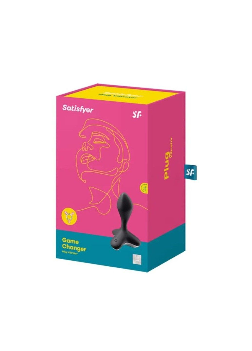 Анальна пробка Game Changer Black з вібрацією вібропробка Satisfyer (298474218)