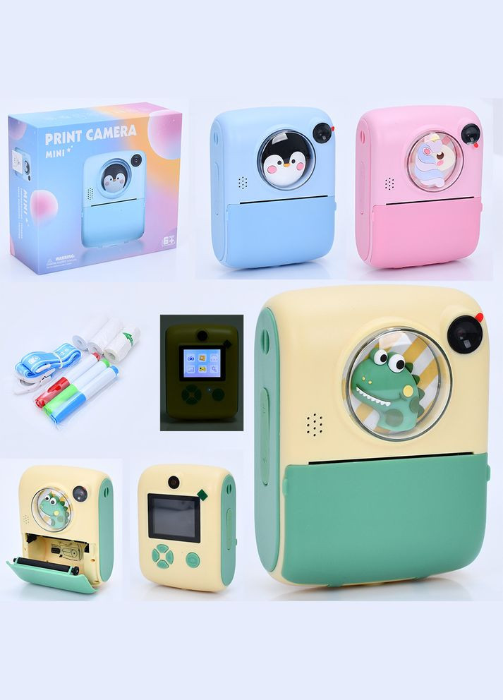 Дитячий фотоапарат з функцією моментального друку фото M1 Дитячий фотопринтер Metr+ (314482567)