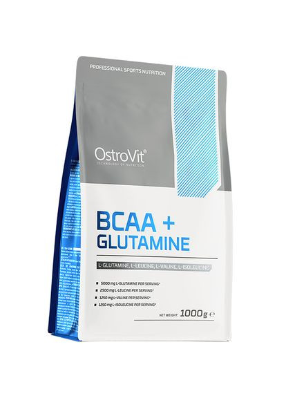 Аминокислоты ВСАА и Глютамин, BCAA + glutamine, 1000г Грейпфрут (28250001) Ostrovit (322722832)