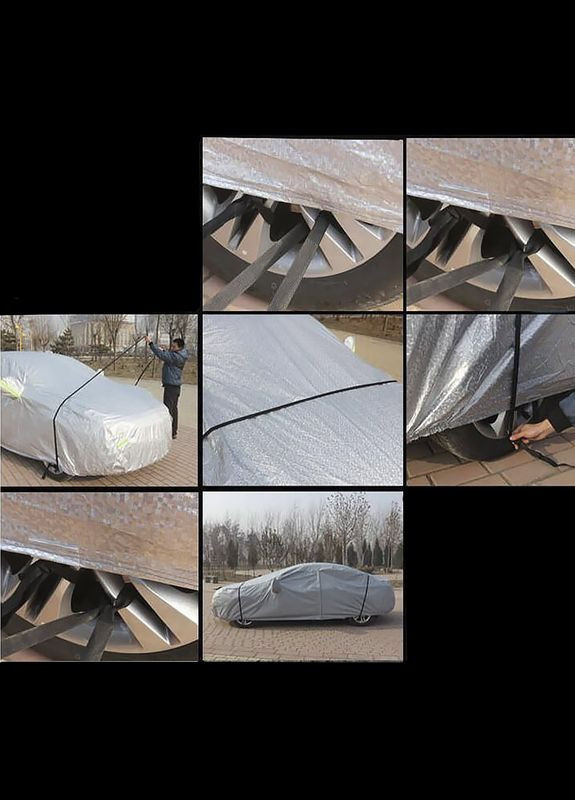 Захисний чохол-тент для авто Hatchback від снігу дощу сонця пилонепроникний 2 шт. Lesko (336205249)