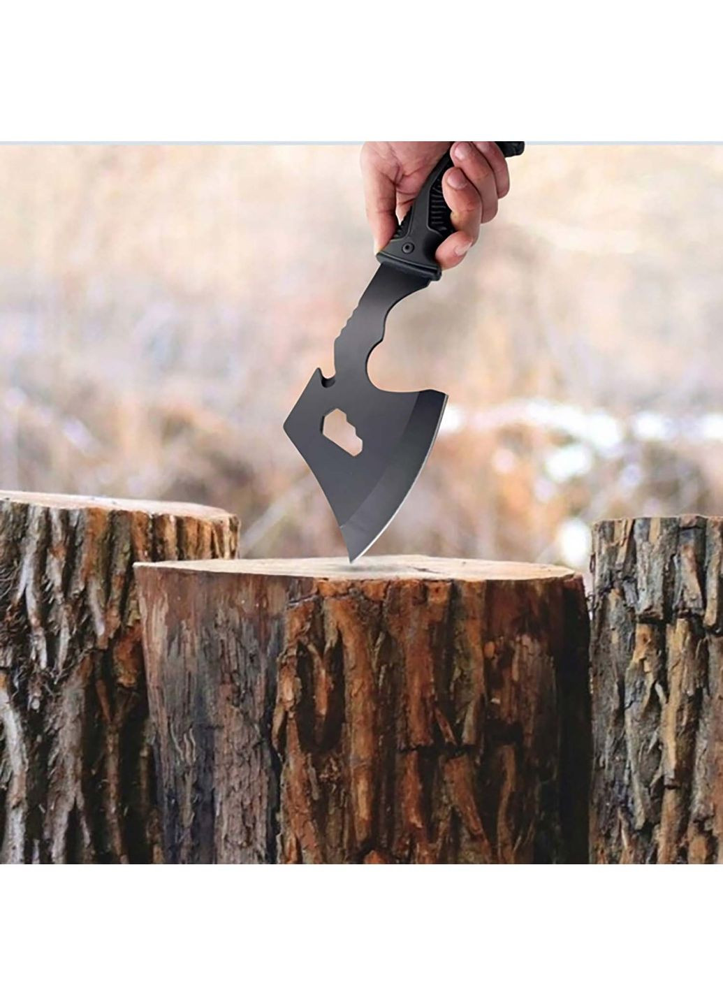 Сокира похідна туристична універсальна 29.5 см + зручний чохол у комплекті Workpro (332786757)