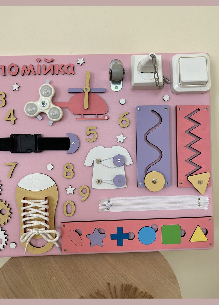 Бізіборд дерев'яний розвиваюча дитяча іграшка 40х60 см No Brand (355890436)