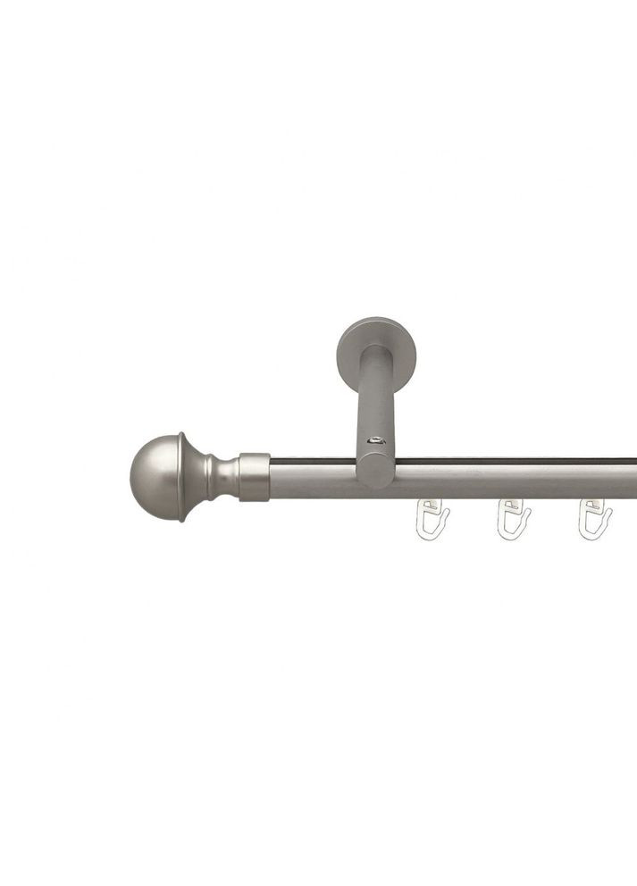 Карниз Бостон металлический однорядный профильная труба Сатин 19 мм 200 см (00-00015081) ORVIT (300283317)