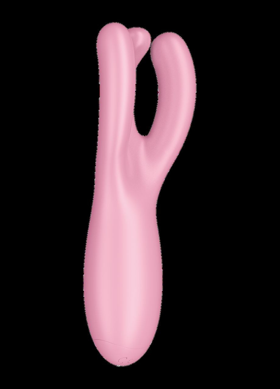 Гибкий смарт вибратор Threesome 4 Connect App розовый Satisfyer (303888316)