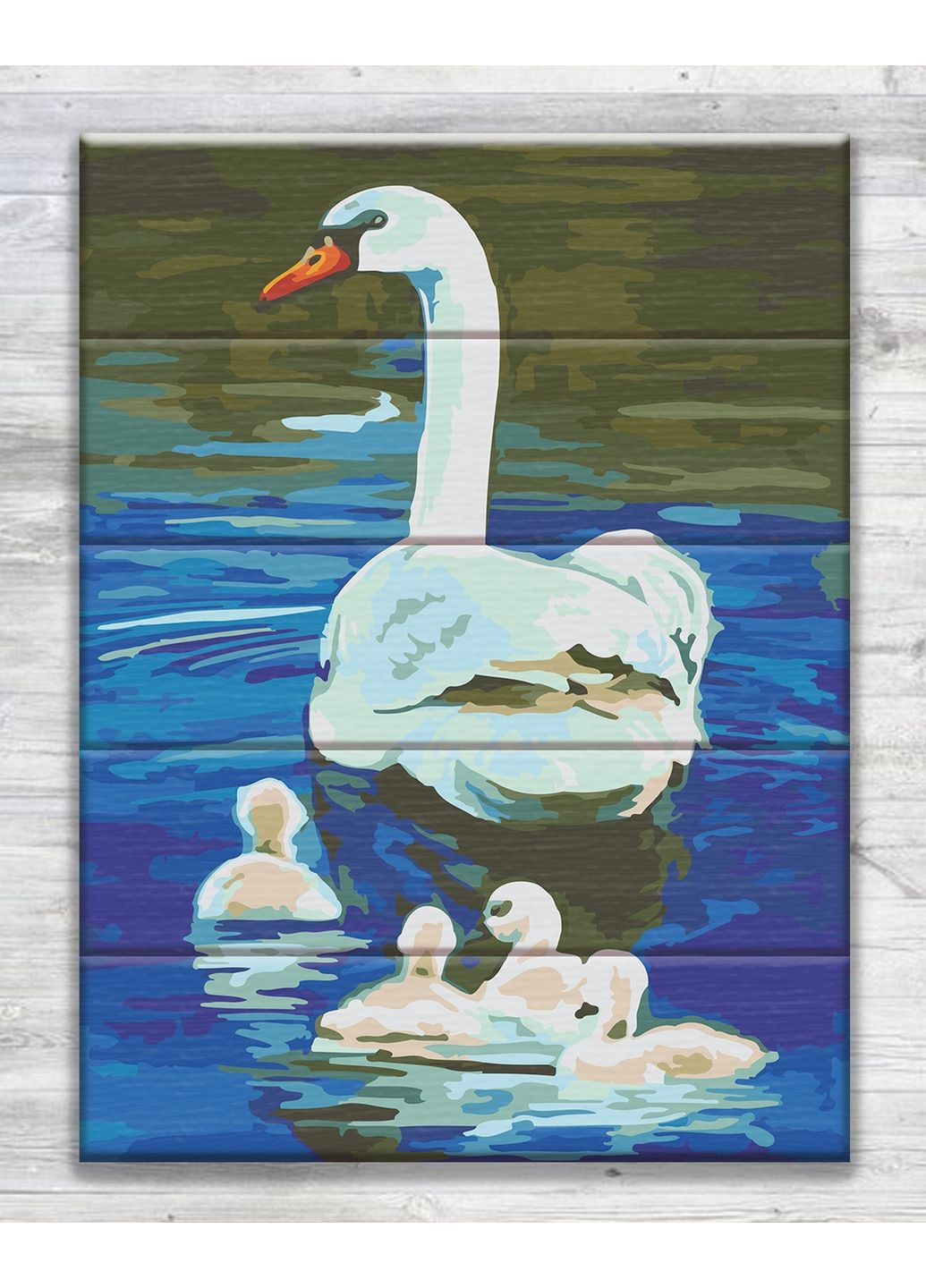 Картина по номерам на дереве "лебеди" ArtStory (282594761)