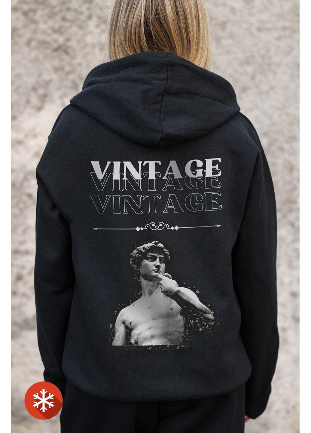 Жіноче Утеплене Зіп Худі На Флісі Зіпер З Принтом Vintage Kane Black Without (372520008)