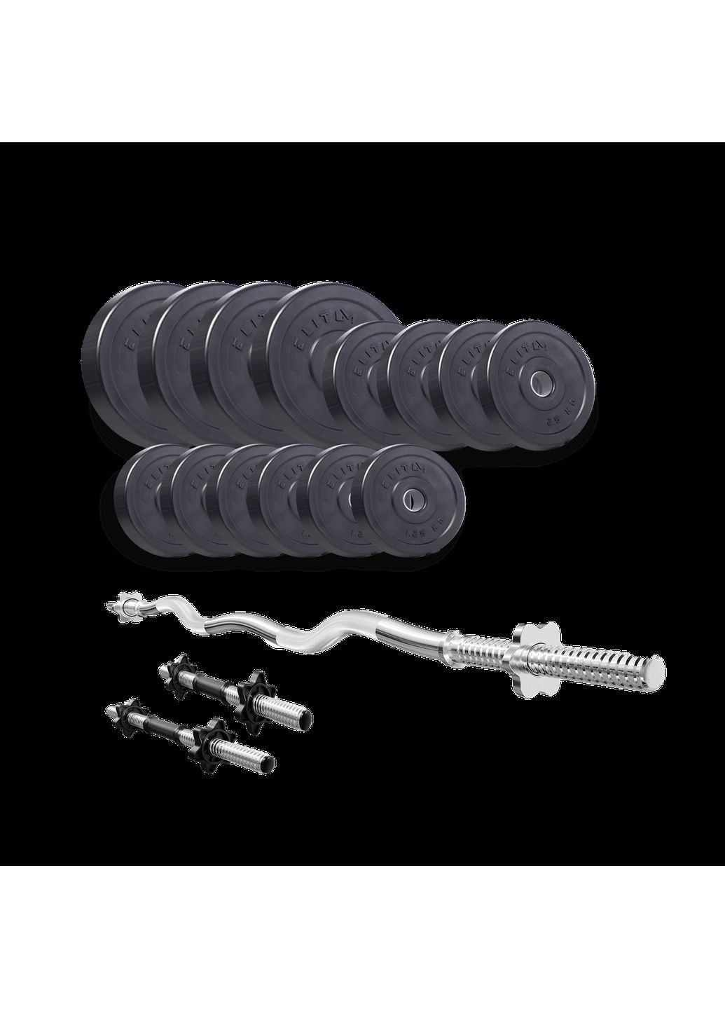 Набір Titan 46кг зі штангою та гантелями Elitum (304267016)