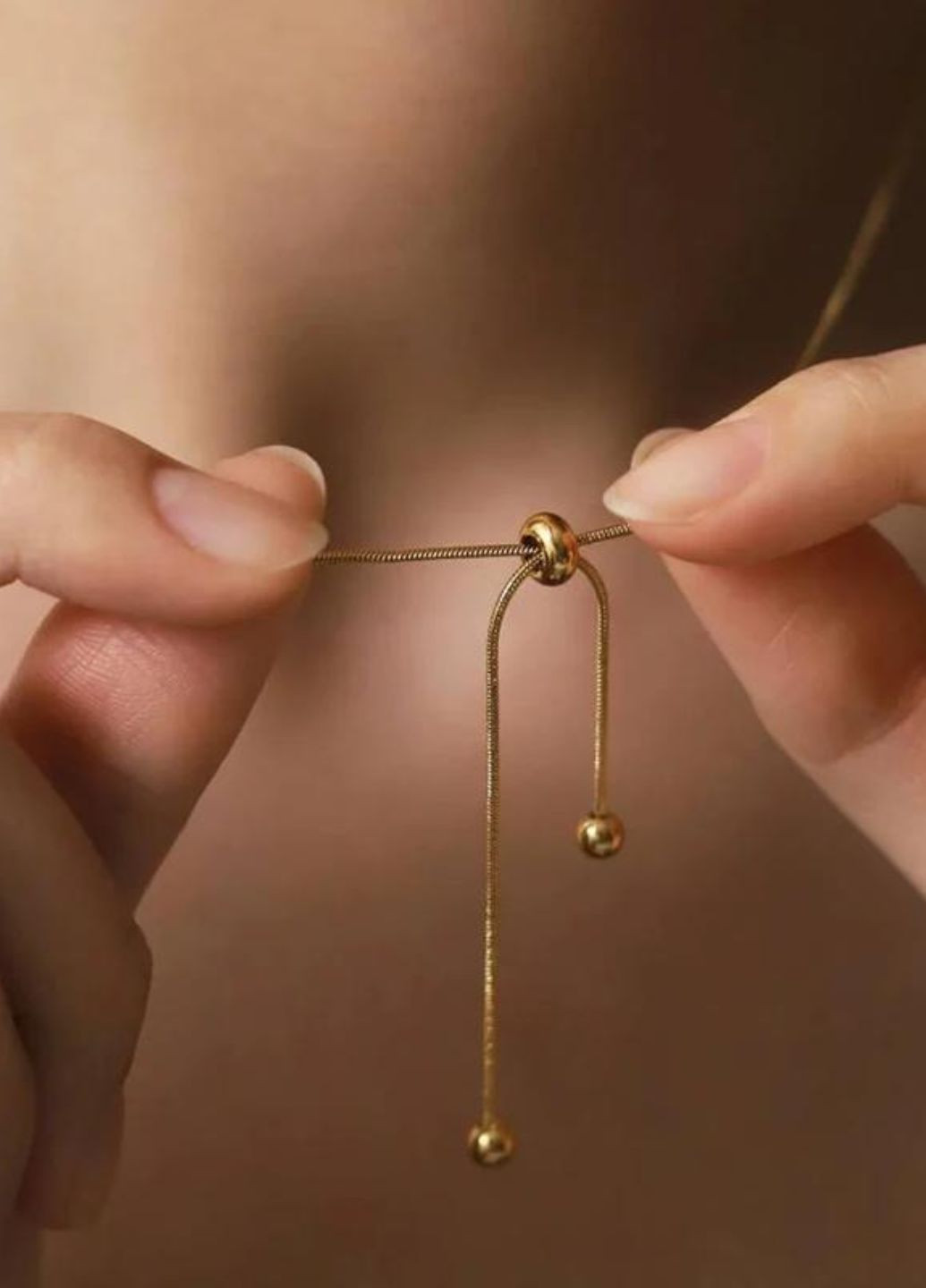 Цепочка-галстук женская с бусинками регулируется Fashion Jewelry (327430560)