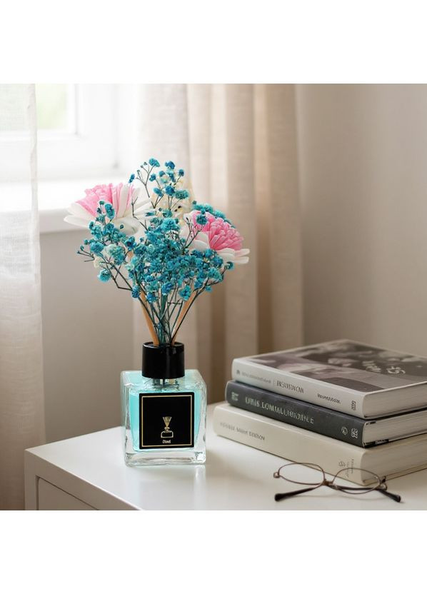 Аромадифузор Лаванда парфум для дому з ротанговою кулькою та квіткою натуральний аромат Прозорий 160_1_0_6C No Brand (369489536)