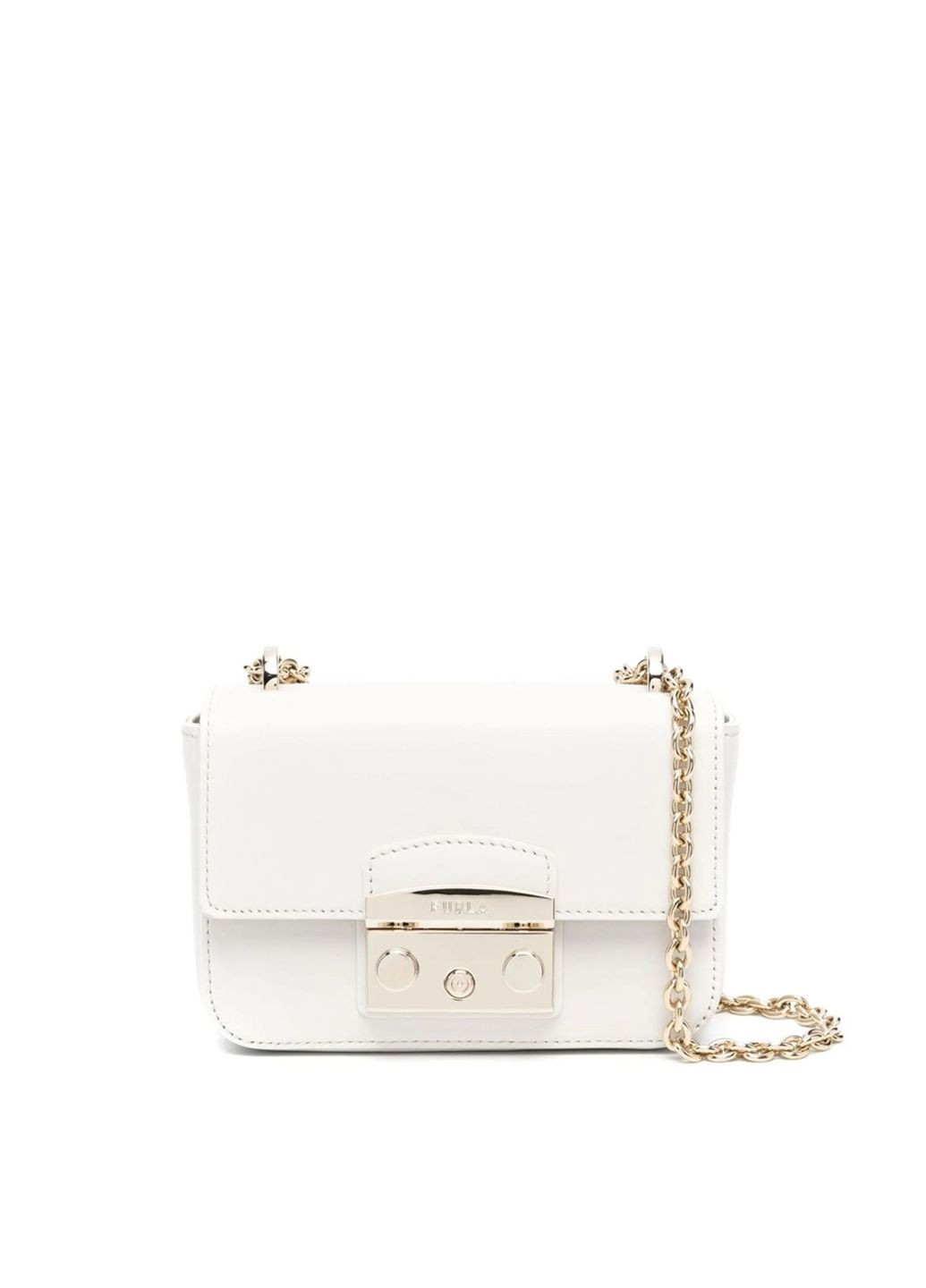 Сумка кросс боди женская кожанная белая Furla METROPOLIS MINI CROSSBODY (314900636)