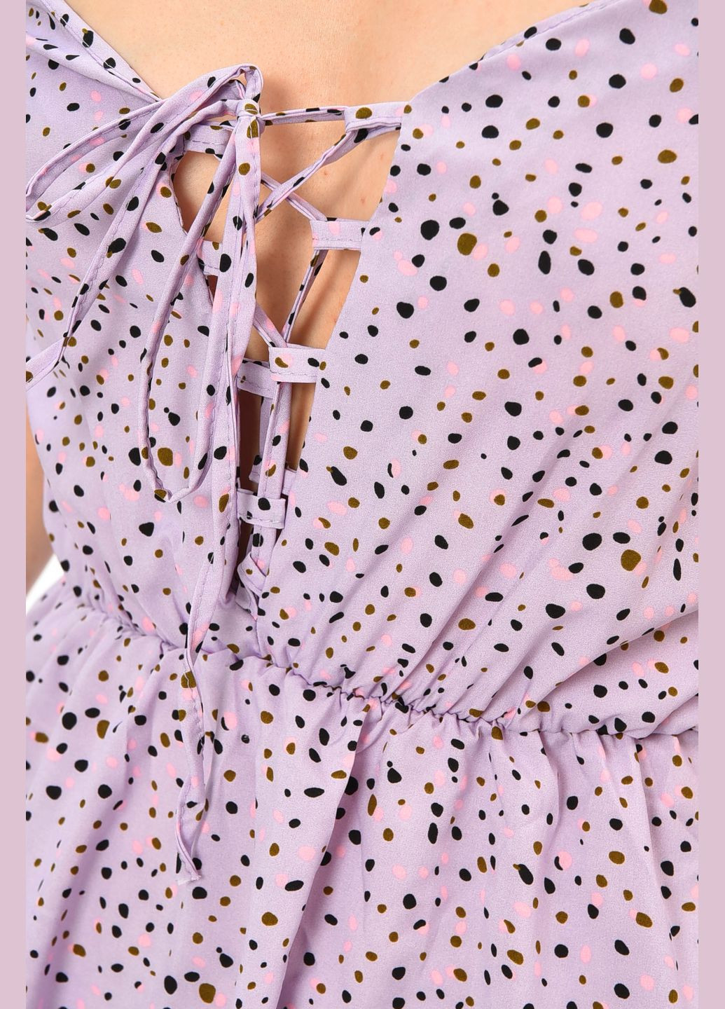 Сарафан жіночий бузкового кольору з принтом Let's Shop (334100715)