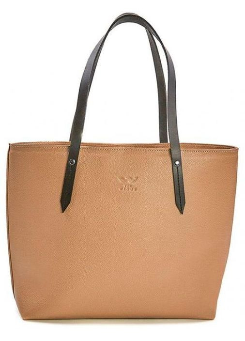 Сумка шоппер женская из натуральной кожи на плечо большая Карамельный 39229 The Wings (353302592)