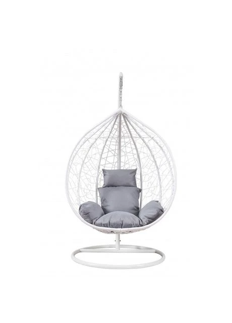 Подвесное кресло-качалка кокон 329 XL (бело-серое) Bonro (389541626)