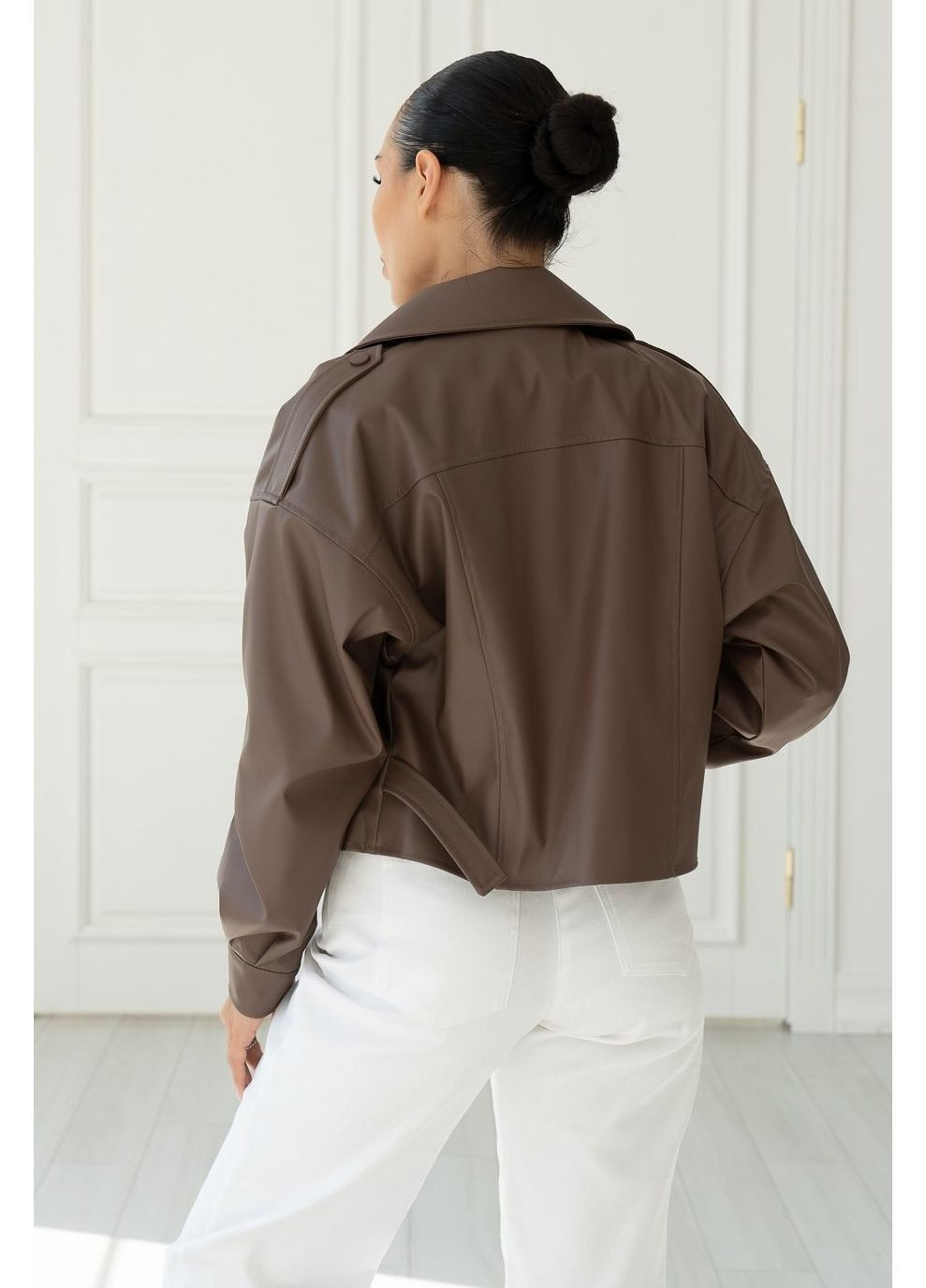 Коричнева демісезонна куртка-косуха, колір коричневий Tales