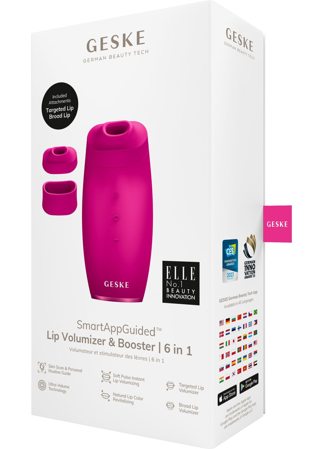 Устройство для увеличения объема губ Lip Volumizer&Booster 6в1 magenta GESKE (341526035)