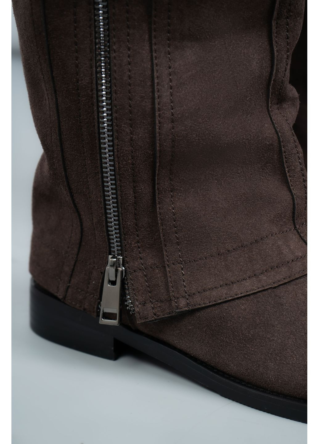 Зимние сапоги женские a588-6 натуральная замша коричневые 346596 Hoseily