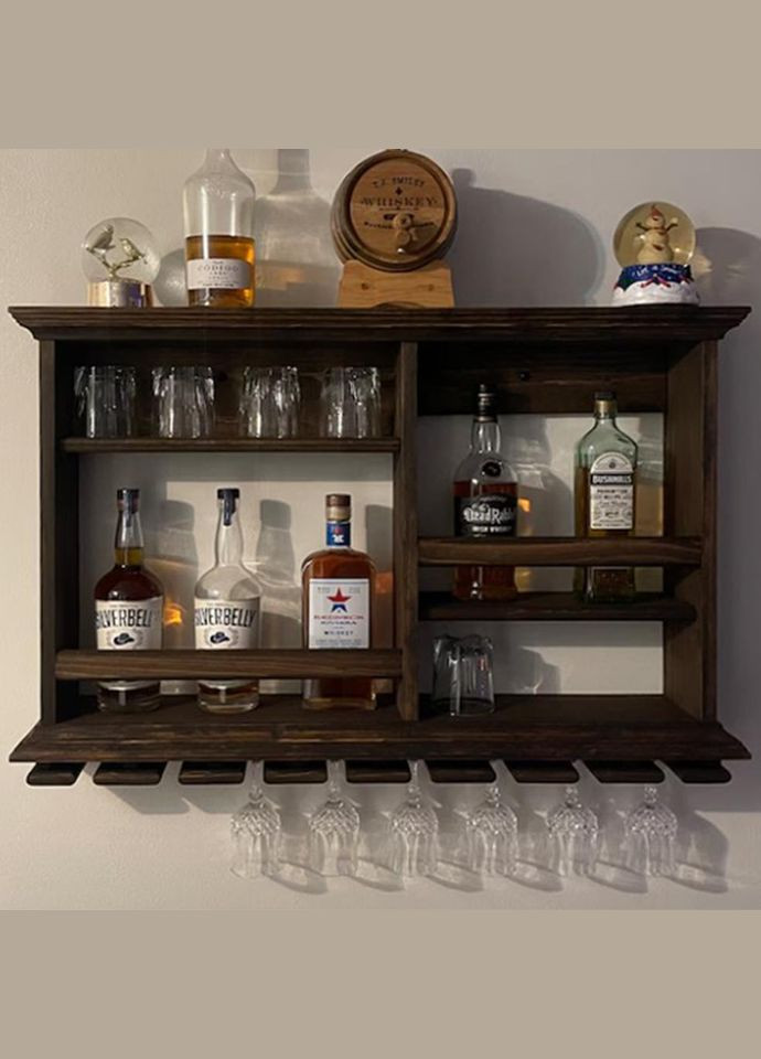 Настенная винная полка из дерева Ситара кортадо (ПНК-008937) No Brand (327424664)