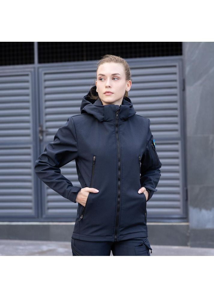 Армейская женская куртка SoftShell весна/осень темно-синяя No Brand (360890480)