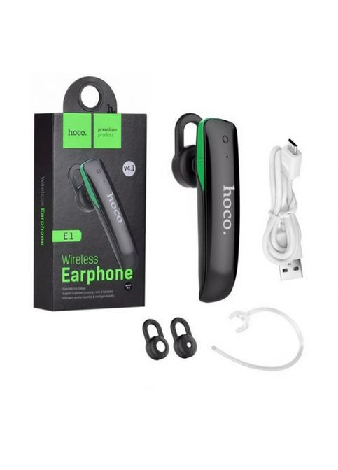 Бездротова гарнітура E1 wireless Bluetooth Earphone Чорна Hoco (297443701)