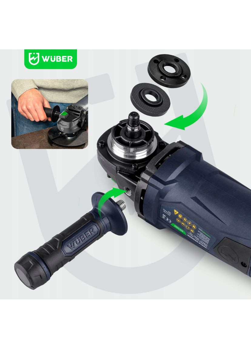 Болгарка (угловая шлифмашина) 2400Вт 230мм Wuber (340072986)