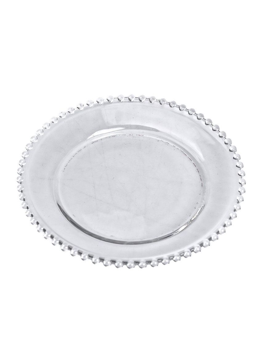 Тарілка десертна скляна Перлини 18,5 см HP-YH-65 Yiwu (370801316)