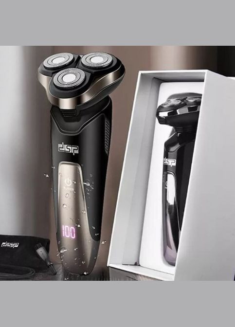 Электробритва для мужчин роторная для влажного и сухого бритья с плавающими головками водонепроницаемая. DSP (297442972)