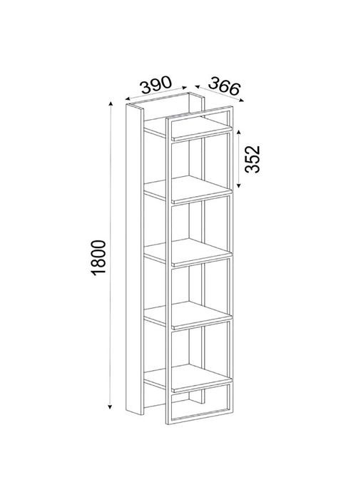 Стелаж кухонний з дерева Гранвіл венге-мокко (СТА-01731210) No Brand (327860860)