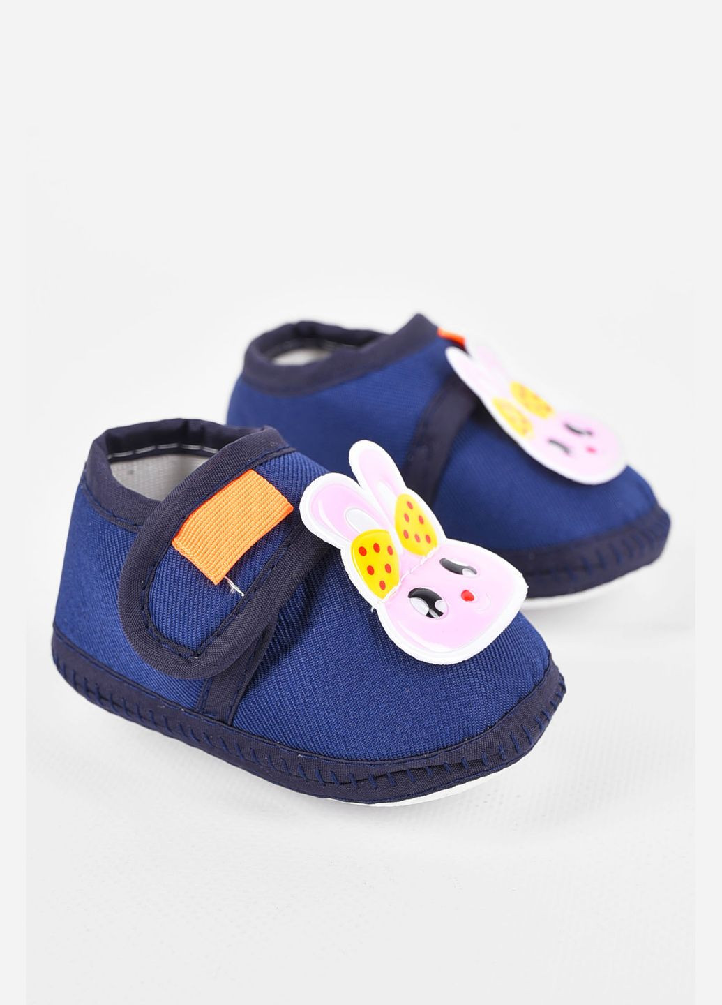 Темно-синие пинетки детские для девочки тёмно-синего цвета Let's Shop