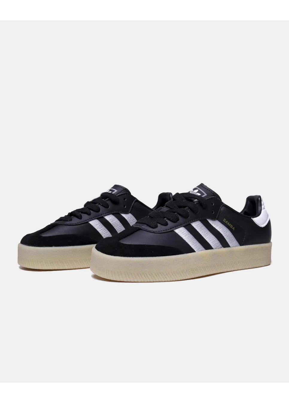 Білі літні кросівки adidas samba xlg black white gum адідас самба No Brand