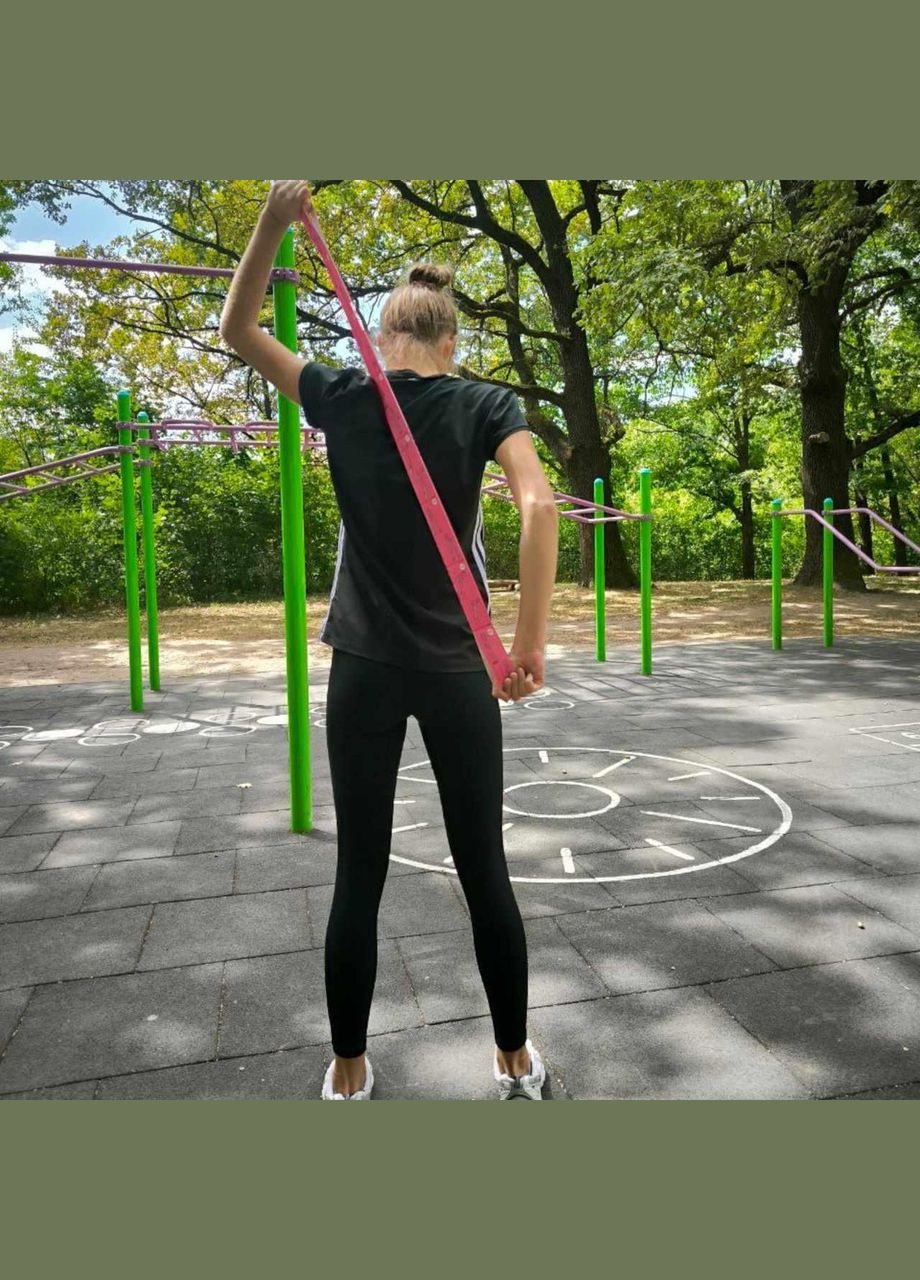 Еластичний стрічковий еспандер сегментований із 8 петлями WX-RT РОЖЕВИЙ SNS (351503986)