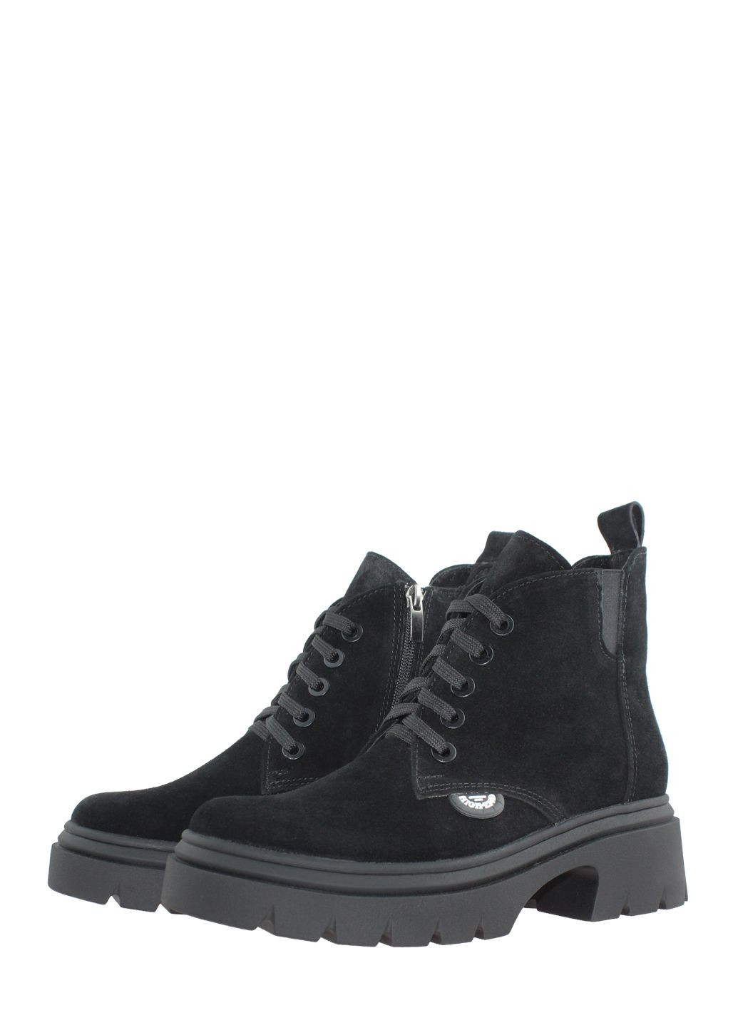 Зимние ботинки a-065-11 черный Alvista из натуральной замши