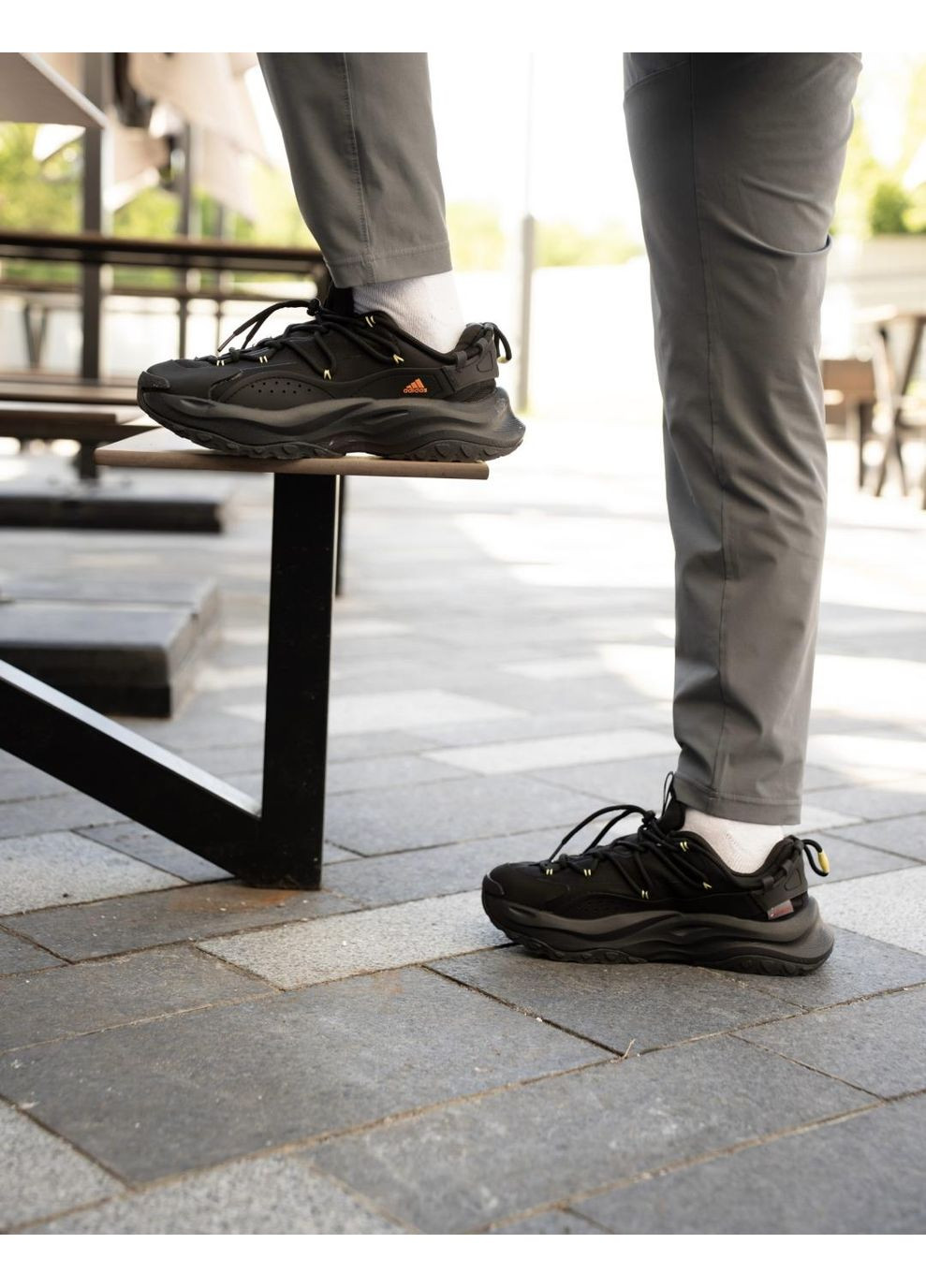 КРОССОВКИ ЖЕНСКИЕ ADIDAS MAXXWAVY MAGIC EARTH STRATA BLACK ORANGE АДИДАС No Brand чёрные демисезоны (369387312)