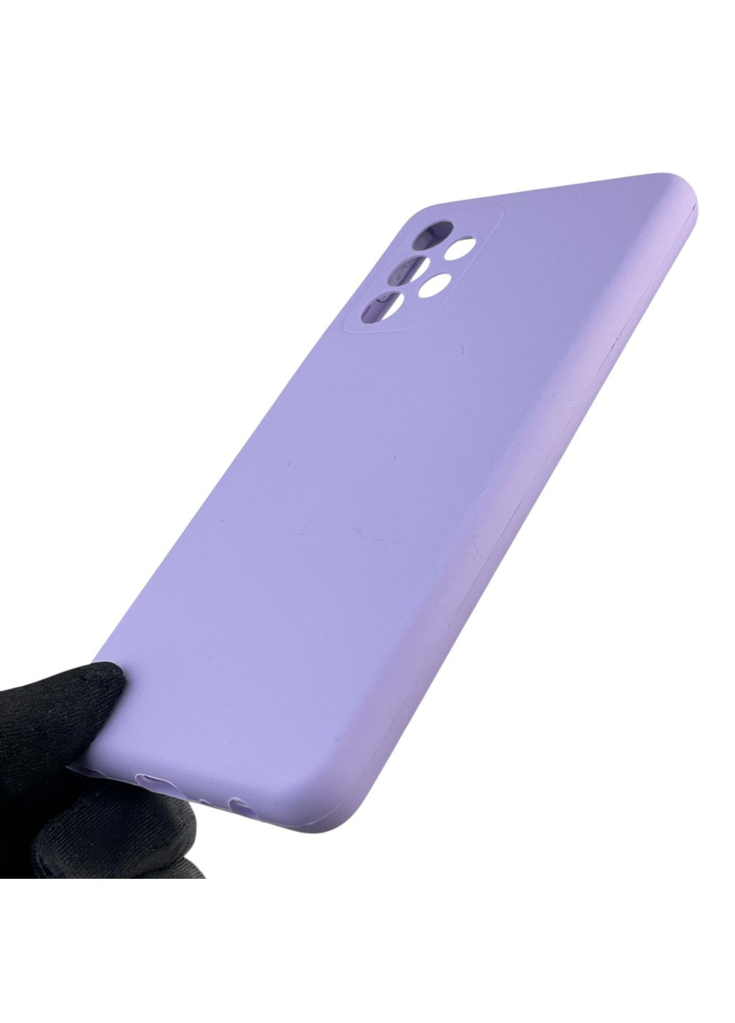 Чохол для Galaxy A52 4G (SM-A525) силіконовий з мікрофіброю нековзний на самсунг а52 4г бузковий Samsung (366390092)