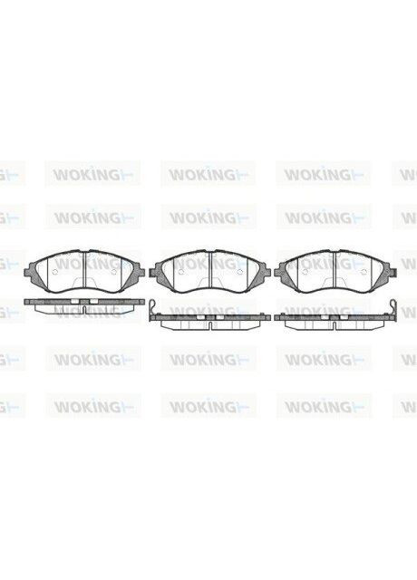 Колодки тормозные Ланос 1,6/Лачетти/Нексия/Нубира перед (R14) (пр-во Remsa) (к-т 4шт)) Woking (364977244)