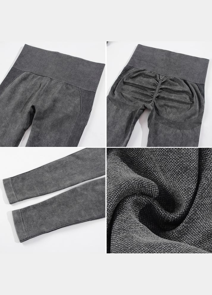 Спортивний комплект для фітнесу рашгард і легінси з push-up ефектом, Шоколад, No Brand First (323168383)