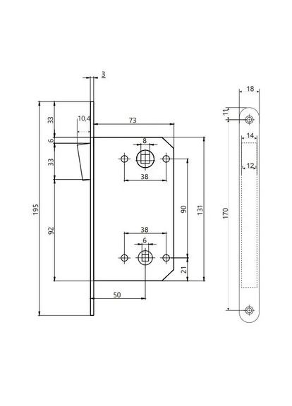 Задвижка врезная 5300-M-WC-CR Apecs (370289941)