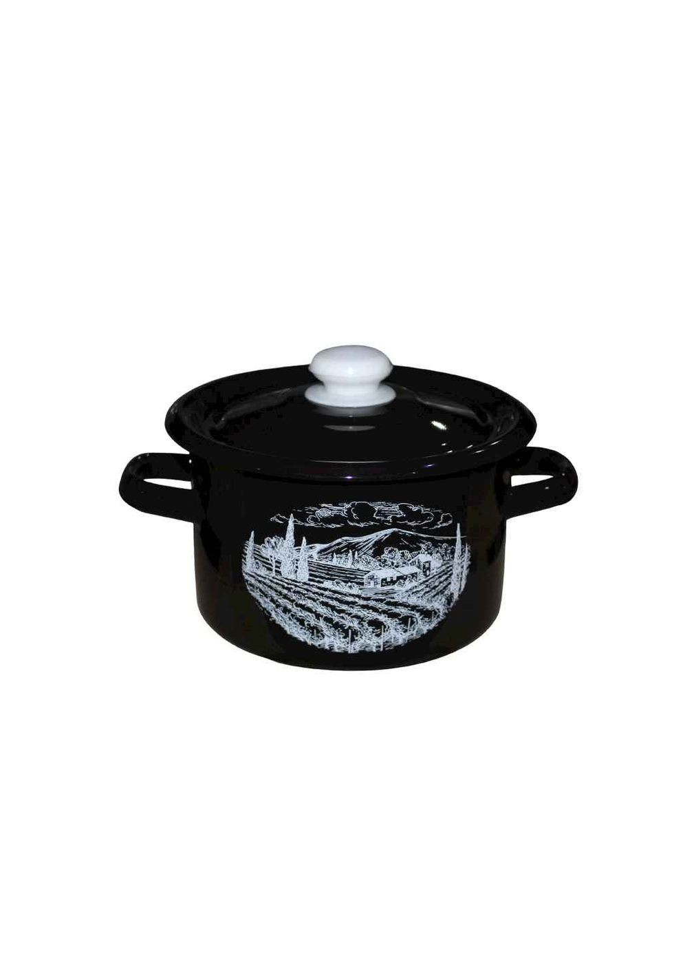 Каструля 2,0л Пейзаж (чорний) (I1610/4) Idilia (356456666)